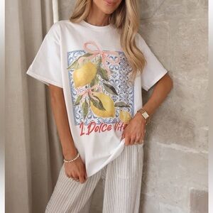 La Dolce Vita Lemon Graphic T-Shirt Suze S/M